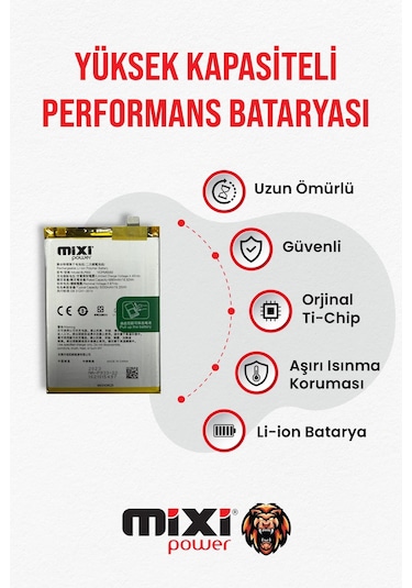 Realme 11 Uyumlu Tam Kapasite Batarya 1 Yıl