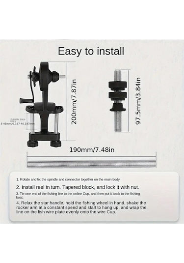 Xuweiwei Paslanmaz Çelik Olta Hattı Sarıcı Sistemi Yükseltilmiş Stil Yüksek Hızlı 2+1bb Baitcasting Ve Spinning Makaralar İçin Ayarlanabilir Hız Kontrollü Takla Makinesi
