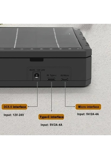 Besthome1 Dream011 1 Adet Usb Portlu Güneş Enerjili Akıllı 18650 Li Ion Pil Şarj Cihazı Taşınabilir Solar Batarya