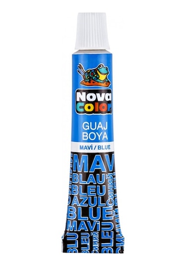 Nova Color Guaj Boya Tüp 12 Li Mavi Nc-117 12 Adet Mavi