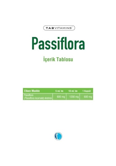 Passiflora 30 Bitkisel Kapsül Pasiflora 600 Mg