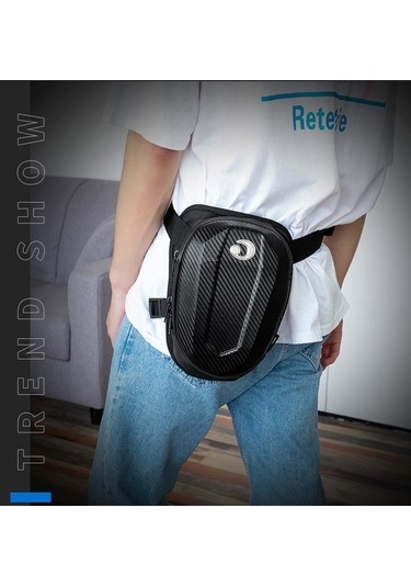 Hard-case Su Geçirmez Motosiklet Bel Bacak Çantası Mtb2108 Siyah