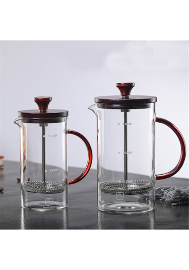 Suofeng Paslanmaz Çelik Ve Borosilikat Camdan Yapılmış 14oz Fransız Pres Kahve Makinesi Diğer