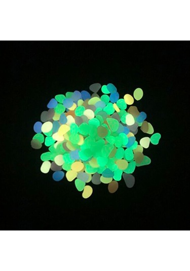 Xiyyadms 200 Adet Çeşitli Renkli Işıklı Taşlar, Akvaryum Bahçe Dekorasyonu, Otomatik Parlayan Yumuşak Elmas Taşları