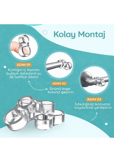 Şeffaf Silikon Kapı Kolu Stoperi Kapı Kolu Tutucu Ve Pencere Tamponu 1 Adet