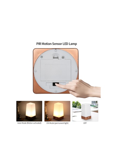Symbee Pır Hareket Sensörlü Led Gece Lambası, 4m Algılama Mesafesi, Sarı Işık, Pil Beslemeli Aaa Pil Yok , Mutfak/yatak Odası/banyo Aydınlatması Beyaz