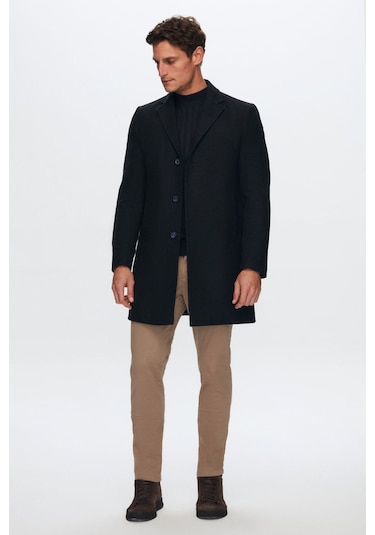 Ds Damat Regular Fit Lacivert Mono Yaka Kaşe Kaban 5HF08ORT10000 Lacivert Ds Damat Regular Fit Lacivert Mono Yaka Kaşe Kaban 5HF08ORT10000 Lacivert