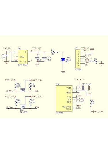 Alkatronik MS5607 Atmosferik Basınç Sensör Modülü 10-1200mbar Sıcaklık Altimetre Variometre