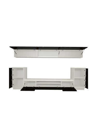 Decoraktiv Trendstyle 9 Slm Tv Ünitesi Tv Sehpası Beyaz - Siyah