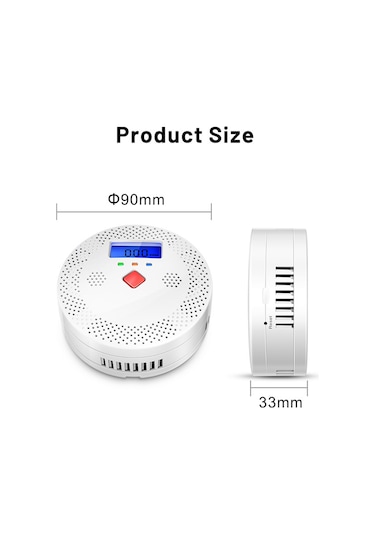 Lemestar "tuya Wifi Akıllı Karbonmonoksit Dedektörü - Mobil Uygulama Kontrollü, Hızlı Tespit Ve Alarm Özellikli"