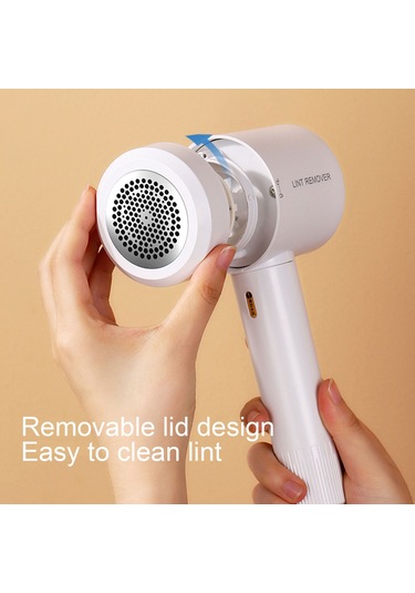 Monyee Ev İçin Elden Usb Şarjlı İki Fonksiyonlu Kumaş Telli Ve Tüy Temizleyici - Hızlı Kaldırma, Ergonomik Tasarım Beyaz