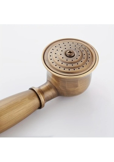 Fastbuy Antika Bronz Avrupa Banyo Duş Seti, 3 Parçalı, Taşınabilir Hortum Ve Başlık Braket