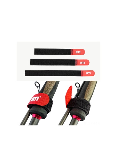 Folinda Nylon Elastik Olta Sapı Bağlama Kayışı, Yumuşak Kadife Döşeme, 2x20cm, Organizasyon Ve Taşıma İçin Dayanıklı