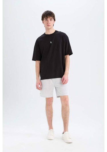 Defacto Slim Fit Dar Kesim Dar Paça Şort W7965az25smgr363 Gri