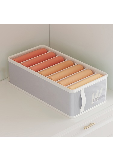 Sones Ana Sayfa Giyim Bölmeleri Nem Geçirmez Saklama Kutusu Katlanabilir Pantolon Düzenleyici Gri Küçük 7-ızgara Diğer