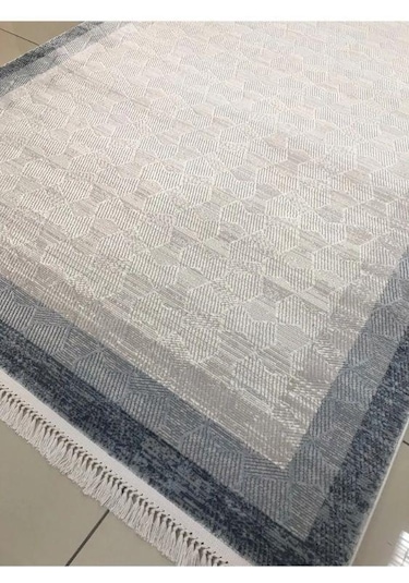 Padişah Halı Santo 60886 030 Serisi Akrilik Salon Oturma Yatak Odası Halısı Krem - Mavi