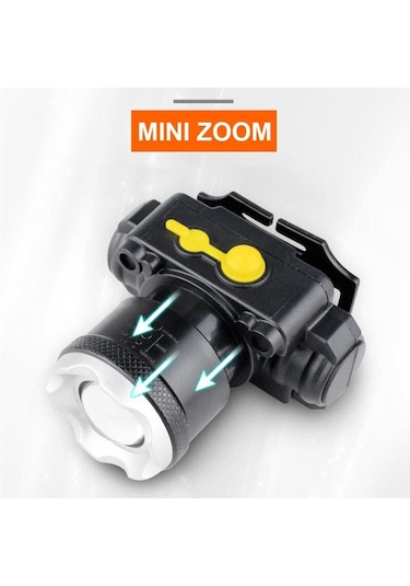 Dailytech Profesyonel Su Geçirmez 6000 Lümen Zoomlu Kafa Feneri