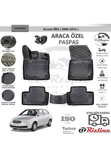 Hyundai Accent Era / 2006 -2012 / Siyah / Rizline Paspas