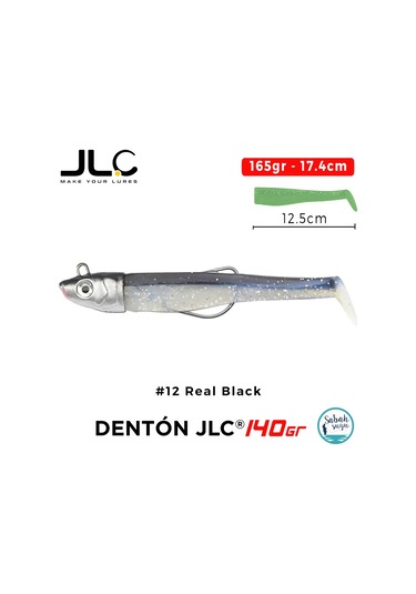 Jlc Denton 140 Set 165gr 17.4cm 12 Real Black Silikon Balık