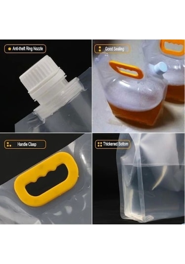 Dayanıklı Plastik İçecek Çantası 2 Litre Çok Renkli