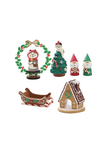 Suntek Yılbaşı Köy Evi Figürü Masaüstü Süsü Şömine 6,5x6,5x7 Cm