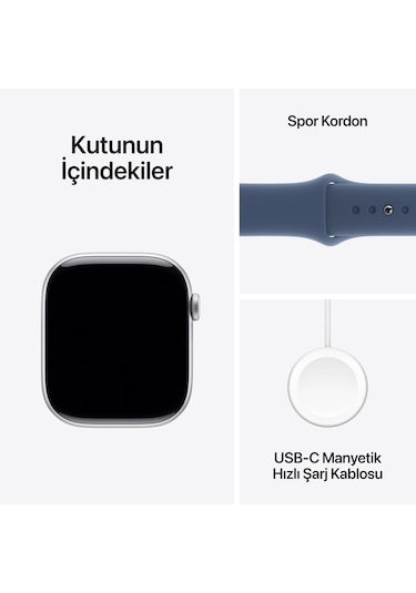 Apple Watch Series 10 GPS + Cellular 42 MM Alüminyum Kasa Spor Kordon S/M Akıllı Saat (Apple Türkiye Garantili)