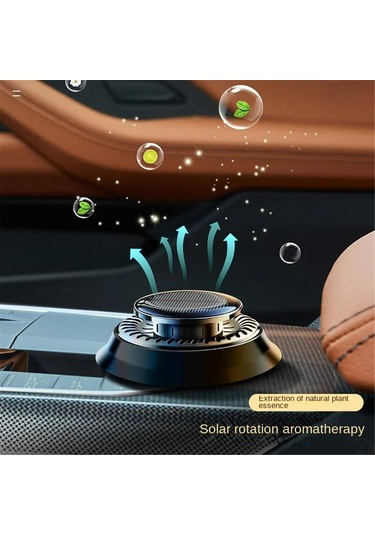 Padalink Güneş Enerjili Araç Kokusu Difüzörü - Kolonya & Okyanus Esintisi, Taşınabilir, Sessiz Motor, Doğal Bitki Özleri