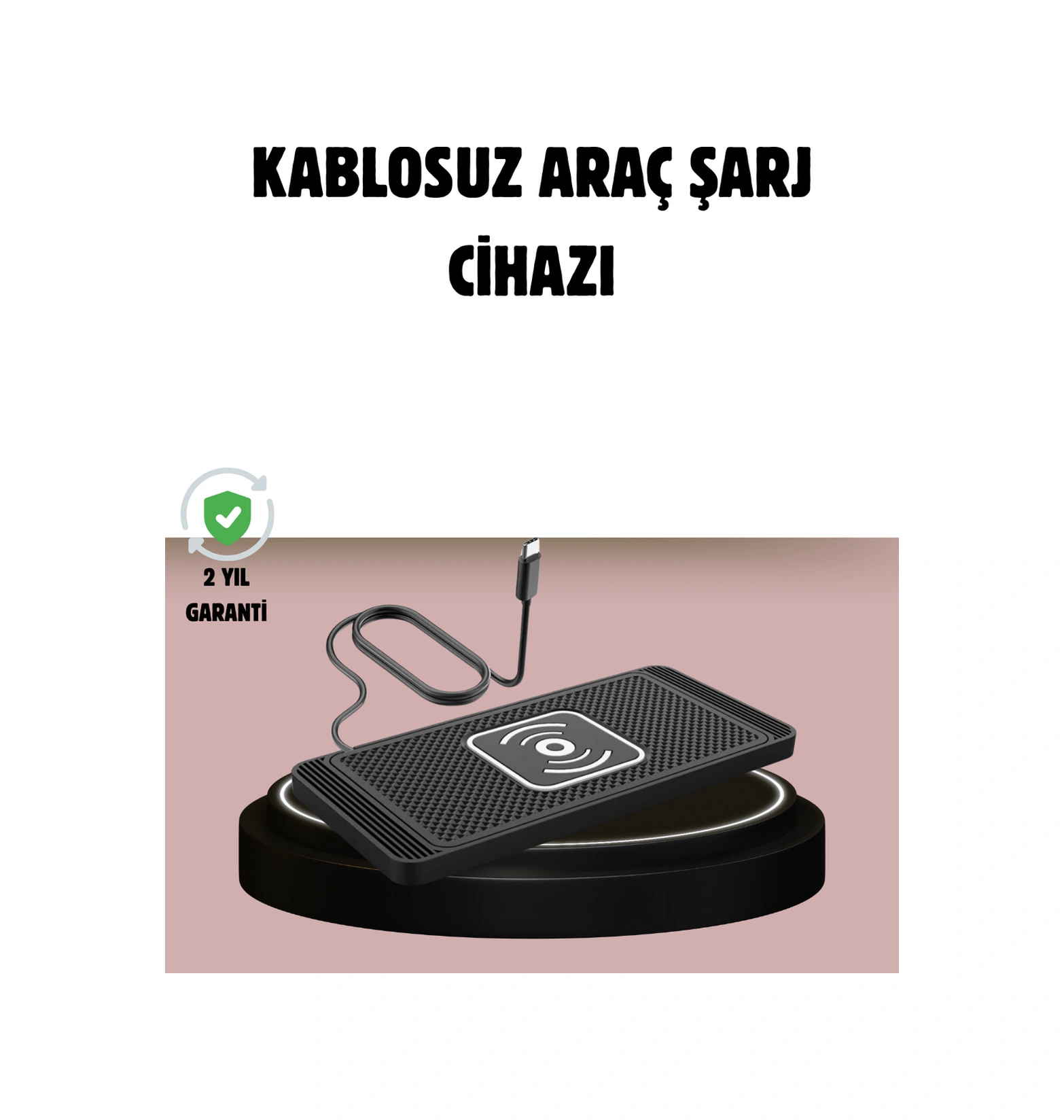 Manyetik Kablosuz Araç Şarj Cihazı - Hızlı Şarj, Kaymaz Taban, Güvenli Kullanım