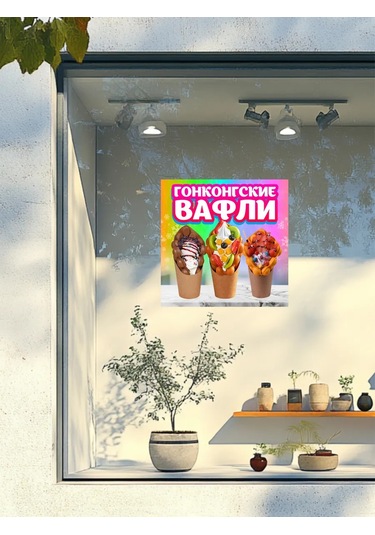 Mimitrend Hong Kong Waffle Çıkartması 441617514 Pembe