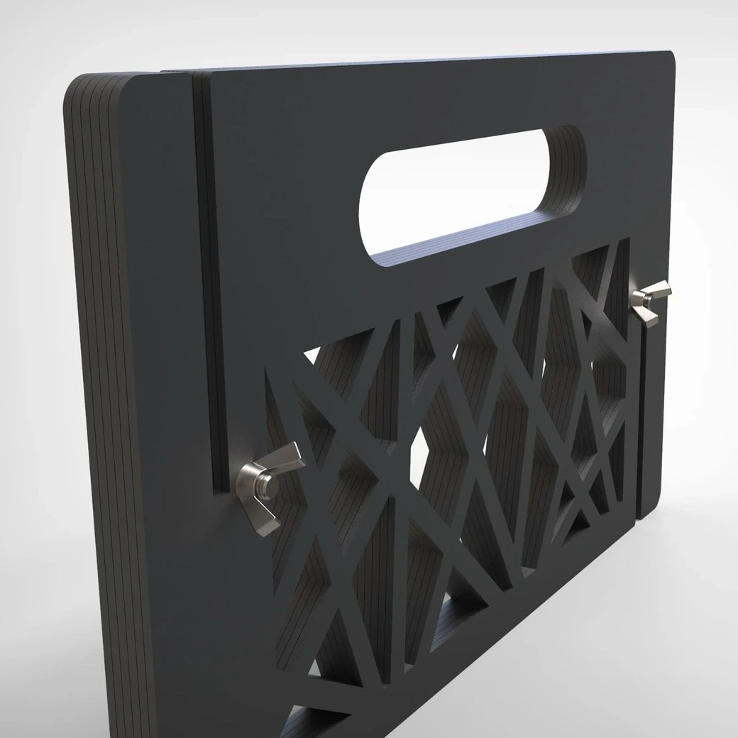 Ateş Çemberi Portatif Desenli Dekoratif Siyah