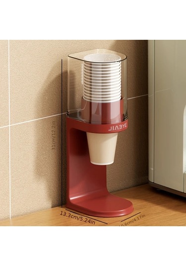 Fochsia Büyük Krem Beyaz Bardak Dağıtıcı, Ev Ofis Hastane Spor Salonu İçin Bardak Askılığı Saklama Ünitesi Krem Beyaz