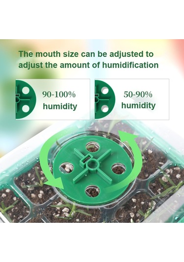 Sones 5 Set Bitki Tohumu Başlangıç Tepsisi Seti, Büyüme Işığıyla Fide Tepsisi Başlatıcısı Yeşil