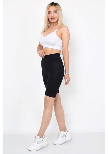 Kadın Lupinn Siyah Kısa Tayt , Bisikletçi Tayt 0966 SiYAH