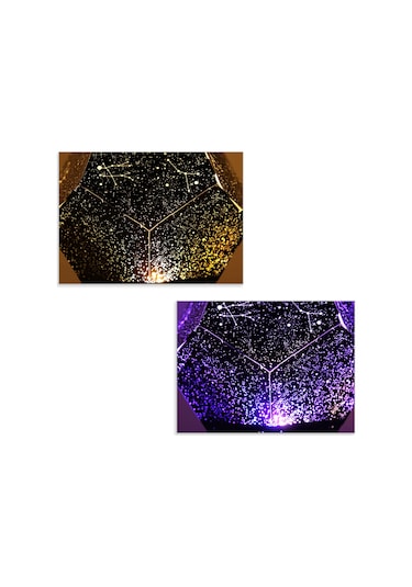 Xindoker Usb Üç Renkli Yıldız Gökyüzü Projektörü - Otomatik Renk Değiştirme Özelliği İle Romanik Oda Aydınlatması Diğer