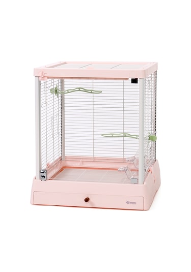 Dayang Camlı Kuş Kafesi Pembe 50 49 57cm