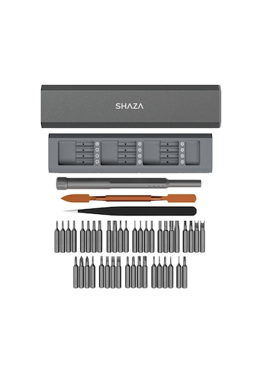 Shaza 44 Parça Mıknatıslı Alüminyum Kasa Hassas Tornavida Seti