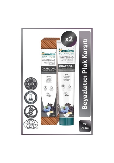Botanique Beyazlatıcı Plak Karşıtı Organik Diş Macunu 75ml 2'li Paket Ecocert Cosmos Sertifikalı