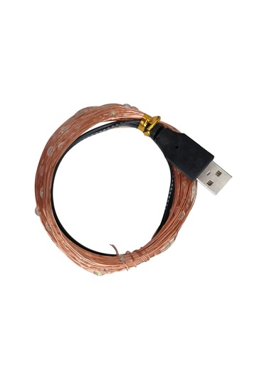 Dianziye 3 Metre 30 Led Isı Beyaz Bakır Tel Işıklı Süs, Usb 5v Pil İle Esnek Partiler Ve Noel Dekorasyonu Için