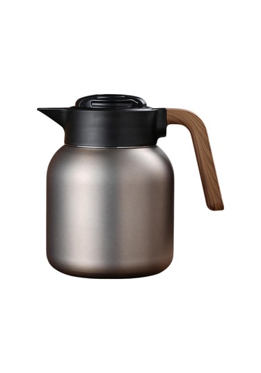 Suntek Yalıtımlı Paslanmaz Çelik Kahve Sürahisi Su Ofis Gri