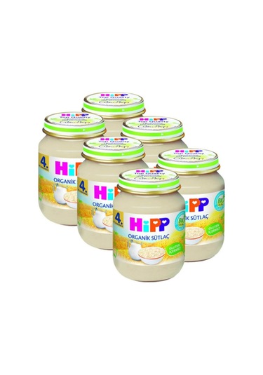 Hipp Organik Sütlaç 4+ Ay Kavanoz Mama 6 x 125 G