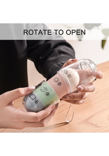 Qingmipy Dört Bölmeli Günlük İlaç Kutusu - Sabah-öğle-akşam-gece Depolama Kapsülü Yd177 Çok Renkli