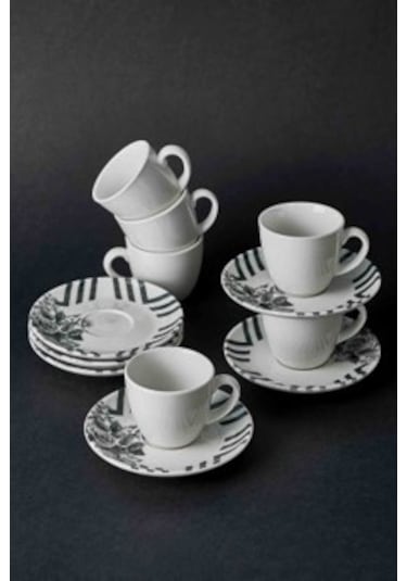 Neva N3206 Gülbağ 6 Kişilik Kahve Fincan Seti