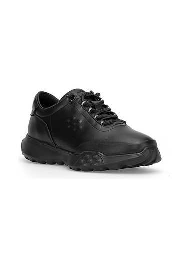 Voyager 1160 Erkek Hakiki Deri Casual Ayakkabı Siyah Siyah