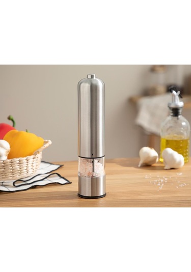 English Home Blake Çelik Pilli Otomatik Değırmen Silver Gümüş