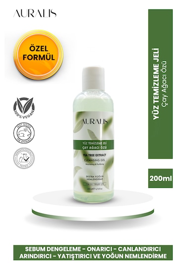 Auralis Çay Ağacı Özlü Yüz Temizleme Jeli Arındırıcı Ve Dengeleyici 200 Ml
