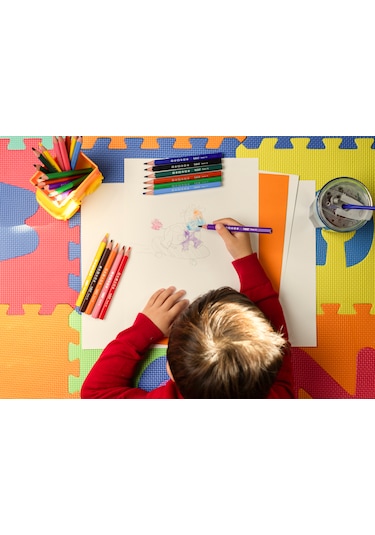 Bic Kids Evolution Üçgen Jumbo Kuru Boya Kalemi 12 Renk