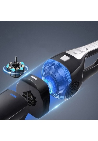 Yifomall 12v 120w 5m Kablolu 7. Nesil Akıllı Motorlu Ev Araçları Süpürgesi - Islak/kuru Kullanim, Köşe Temizliği Uçları, Beyaz Beyaz