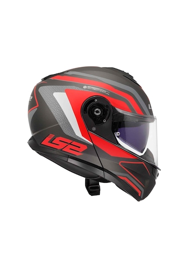 Ls2 Strobe 2 Phantom Çene Açılır Kask Gri - Kırmızı