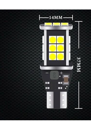T15 24 Led Universal Turuncu Renk Park Geri Vites Ampulü