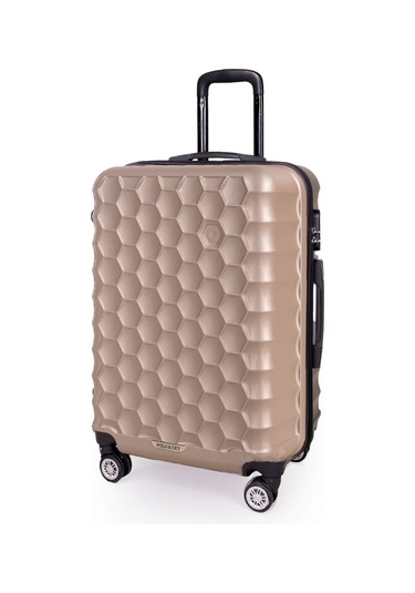 Polo&sky Petek Model Gold Renk 2'li Valiz Seti Kabin+orta Altın